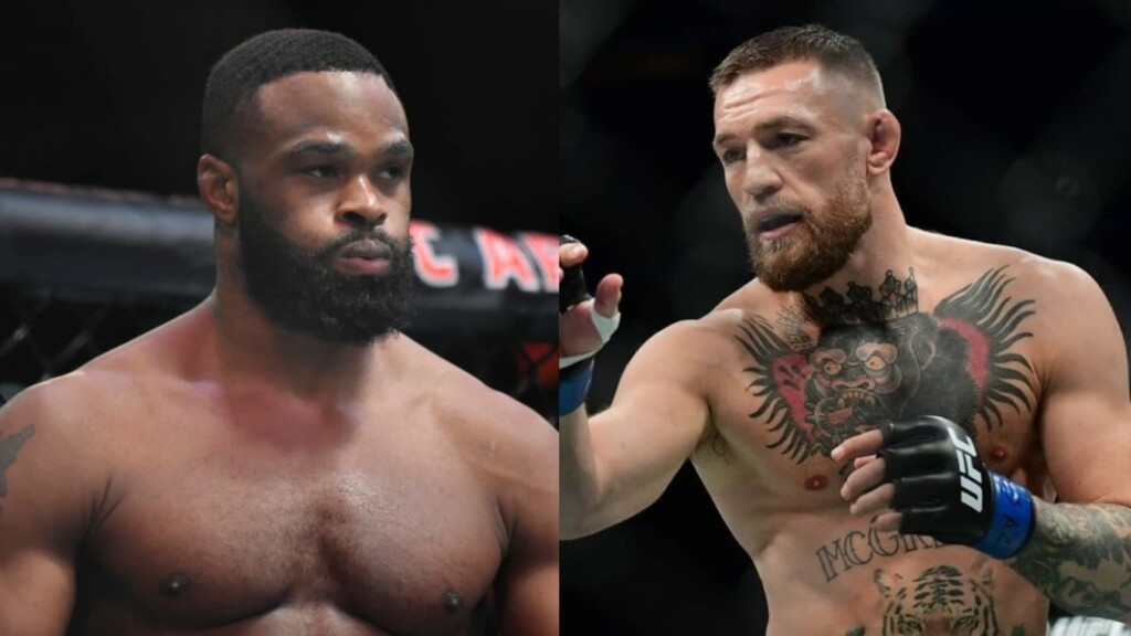 Conor McGregor and Tyron Woodley
