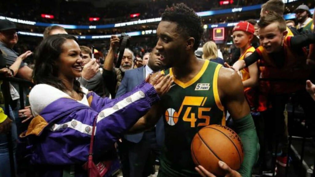 Donovan Mitchell and Deja Lighty