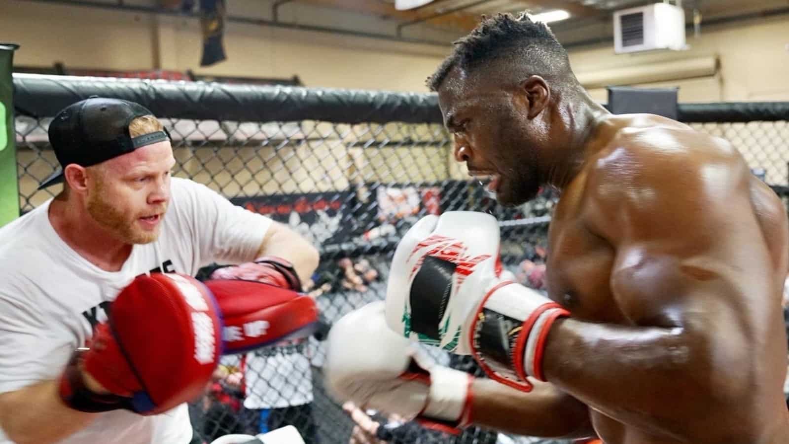 Francis Ngannou and coach