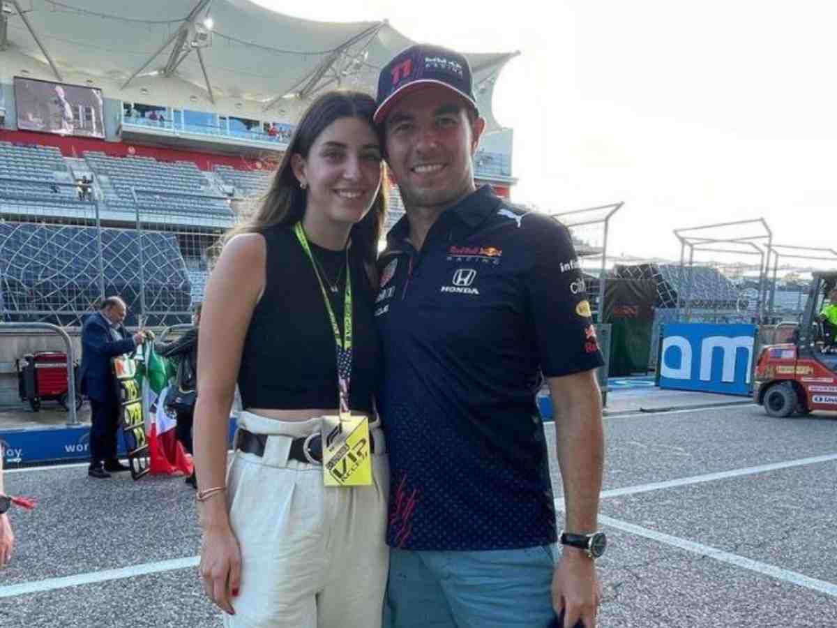 Carola Martinez and Sergio Perez in the F1 paddock