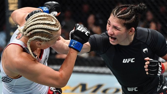 UFC 264: Irene Aldana stops Yana Kunitskaya in the very first round of their contest