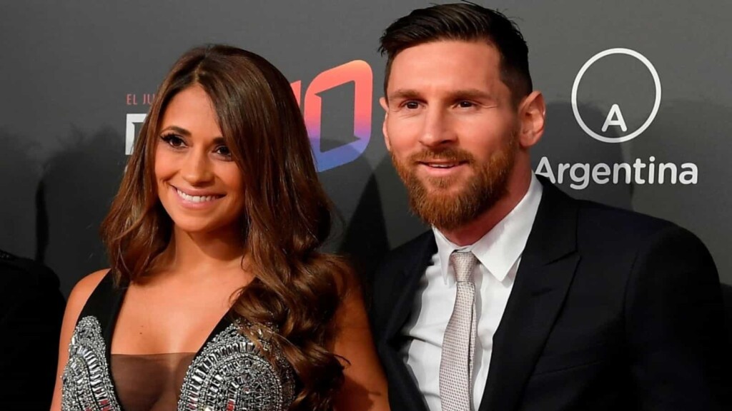 Lionel Messi with wife Antonella Roccuzzo