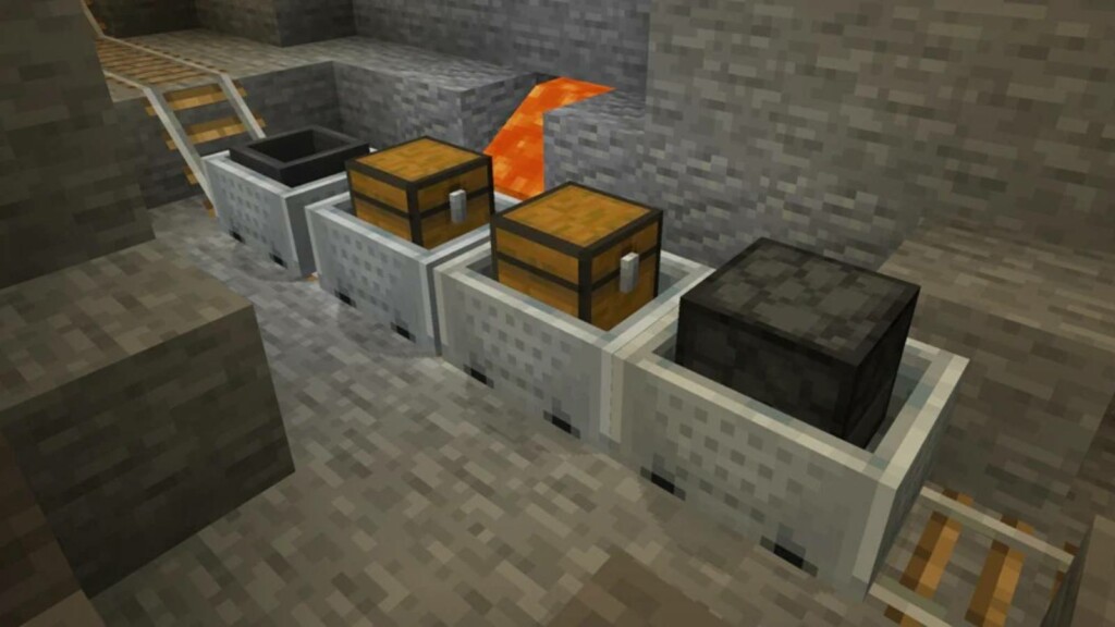 how to get into minecraft rail cart