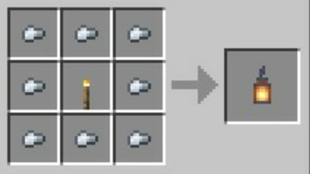 lantern minecraft recipe