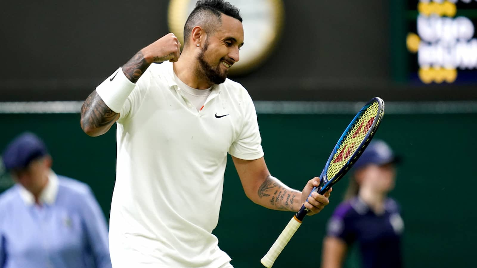 “Even with one leg I was gonna get up and finish the match” Nick Kyrgios after his dramatic 1st round victory at the Wimbledon 2021