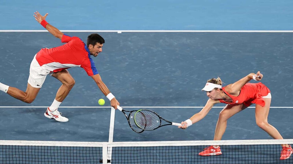 Novak Djokovic and Nina Stojanovic