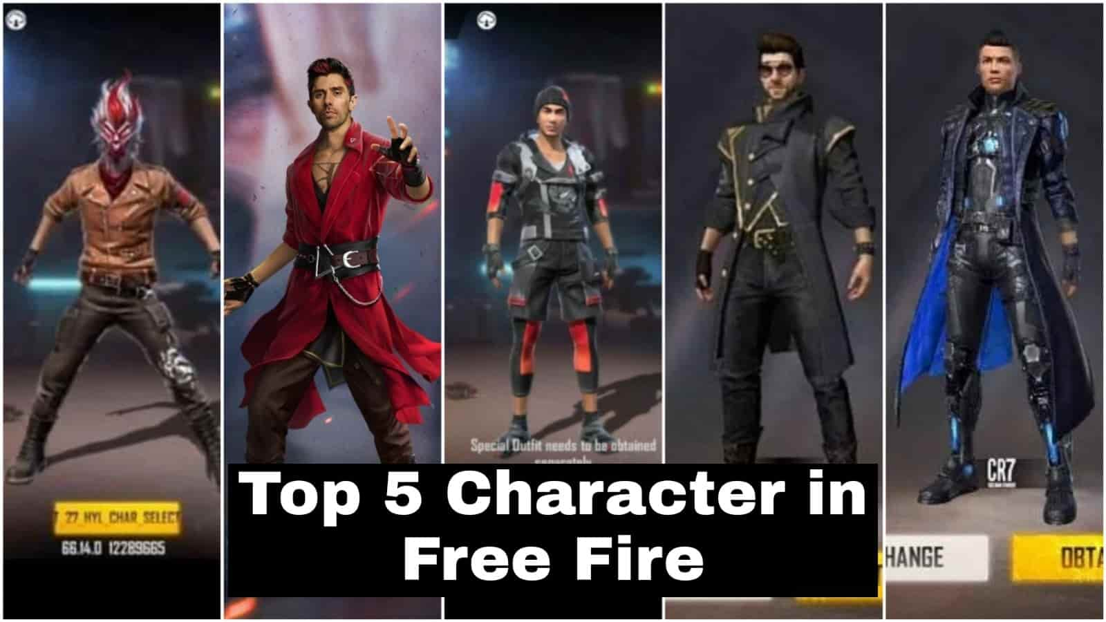 top 10 best free fire characters