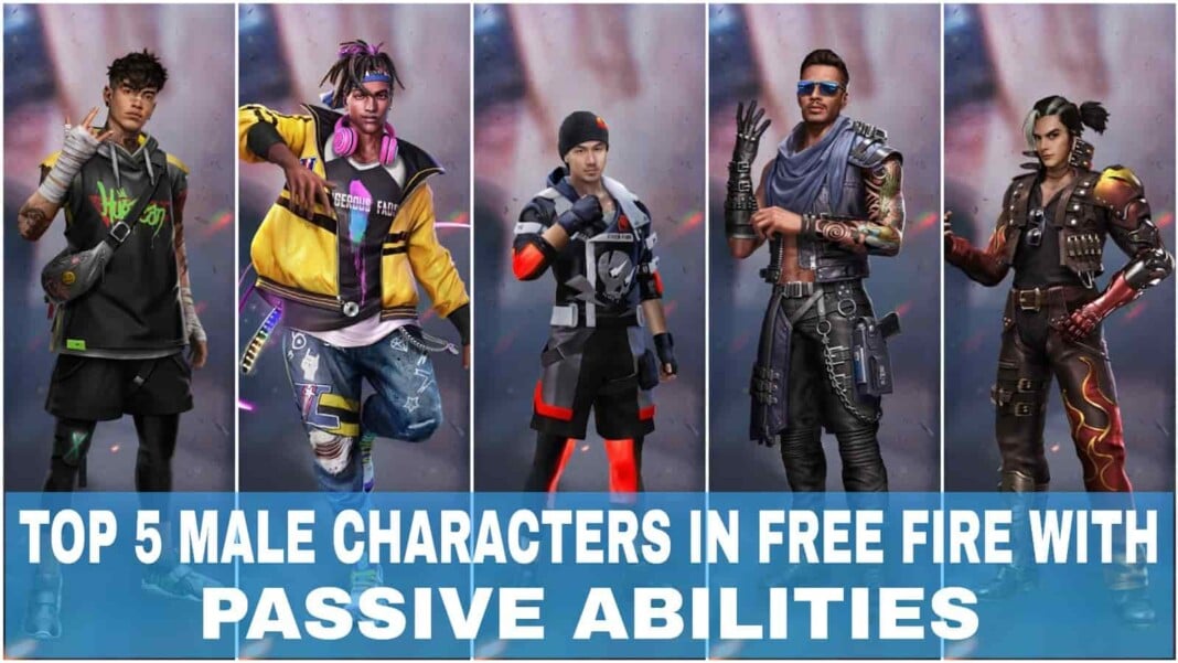 top 5 male characters top 5 male characters in Free Fire