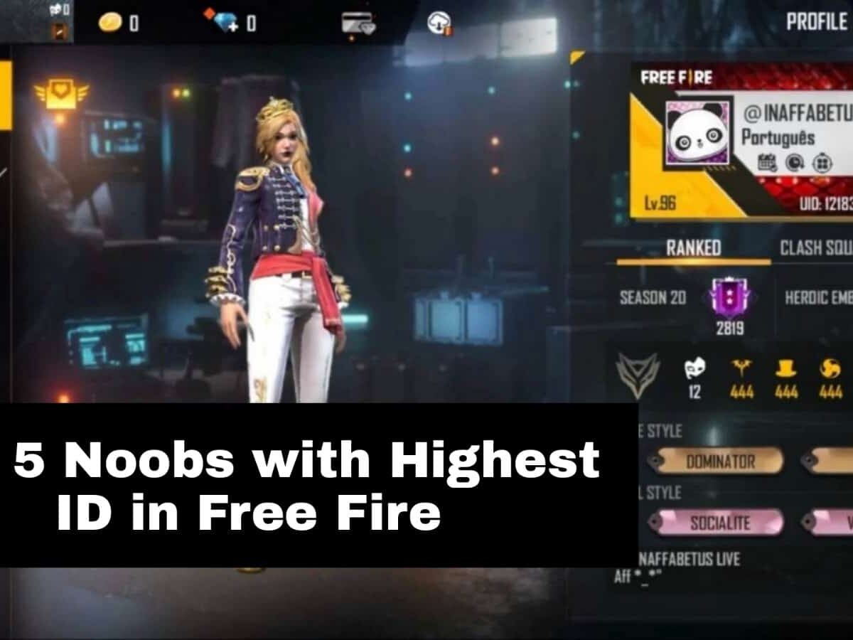 5 Noobs With Highest Level ID In Fire » FirstSportz