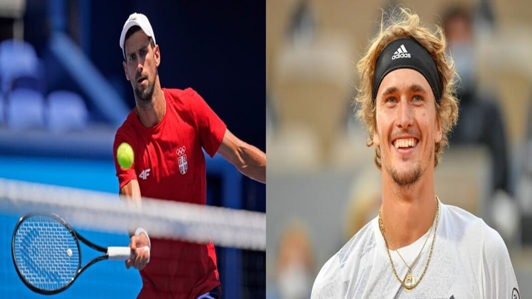 Novak Djokovic and Alexander Zverev Novak Djokovic and Alexander Zverev