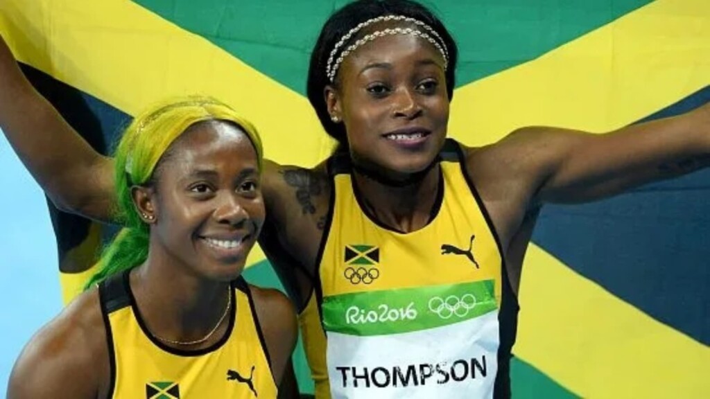 Shelly-Ann Fraser-Pryce and Elaine Thompson-Herah