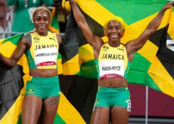 Elaine Thompson-Herah and Shelly-Ann Fraser-Pryce