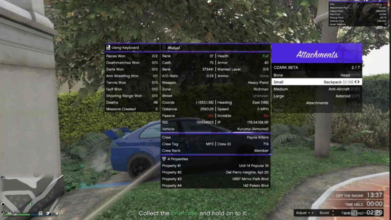 how to open rockstar menu in gta 5 ps4