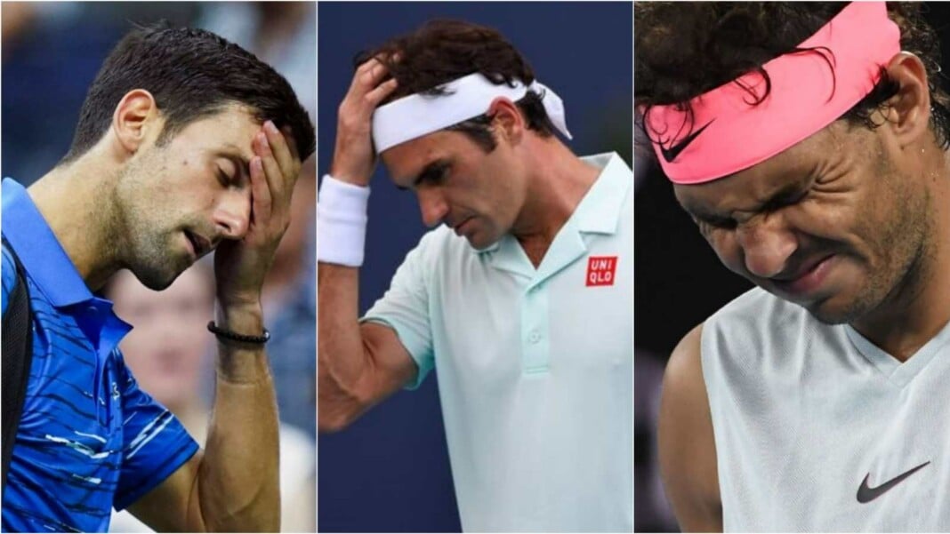 Novak Djokovic, Roger Federer and Rafael Nadal Novak Djokovic, Roger Federer and Rafael Nadal