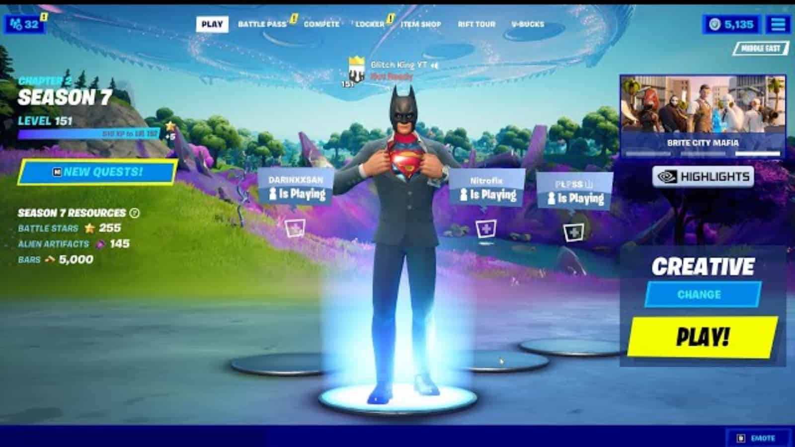 Fortnite Glitch in Season 7 Turns Every Skin to Superman