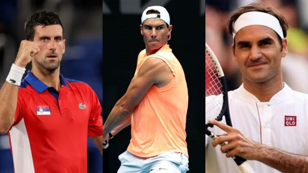 Novak Djokovic, Rafael Nadal, and Roger Federer