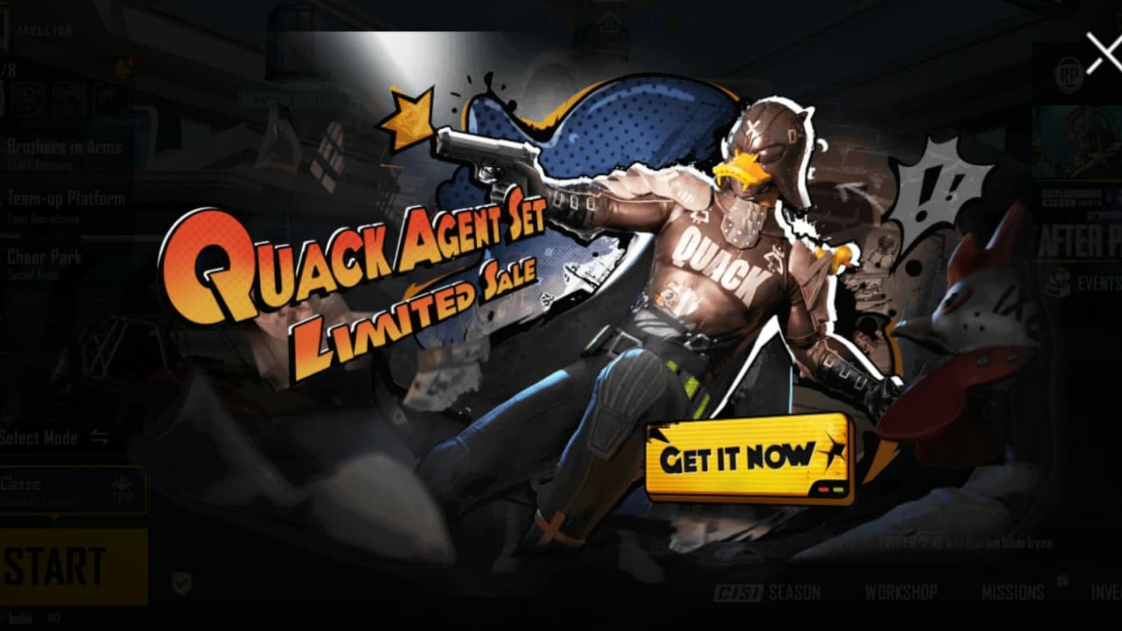 How to get the Quack Agent Set in Beast Treasure Spin Event BGMI?