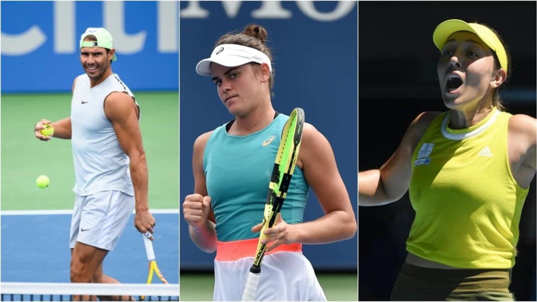 Rafael Nadal, Jennifer Brady and Jessica Pegula Rafael Nadal, Jennifer Brady and Jessica Pegula