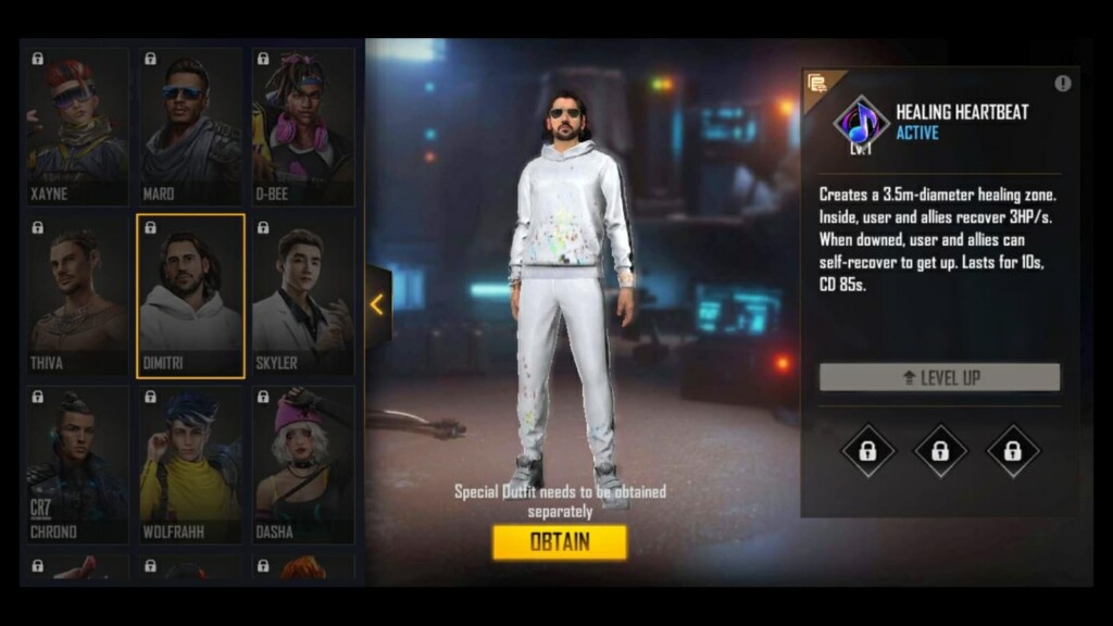 Dimitri New Characters In Free Fire