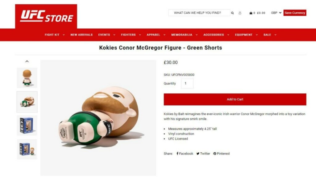 Ufc Store Sells Sleepy Conor Mcgregor Toy From Ufc 257 Is This A Jibe At The Notorious One Firstsportz