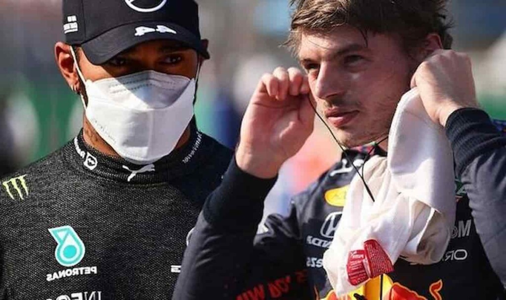 Lewis Hamilton and Max Verstappen