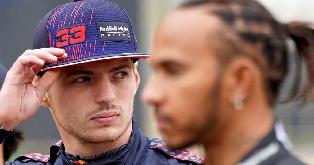 Max Verstappen and Lewis Hamilton