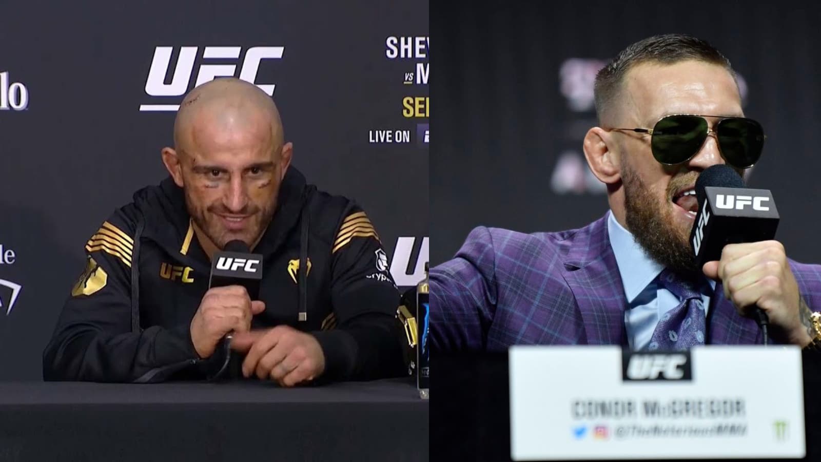 “Aim to head b*tt the chest cavity” – Conor McGregor gives tactical advice to Alexander Volkanovski on Twitter