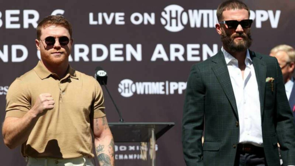 Caleb Plant and Canelo Alvarez