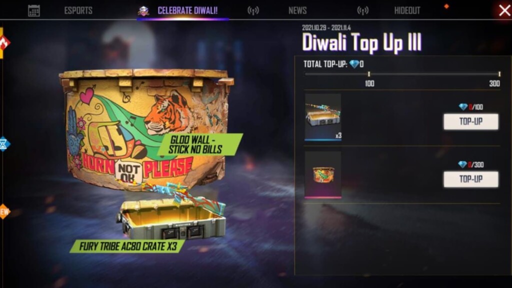 Free Fire Diwali Top