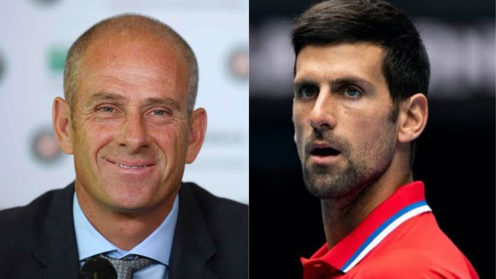 Guy Forget and Novak Djokovic