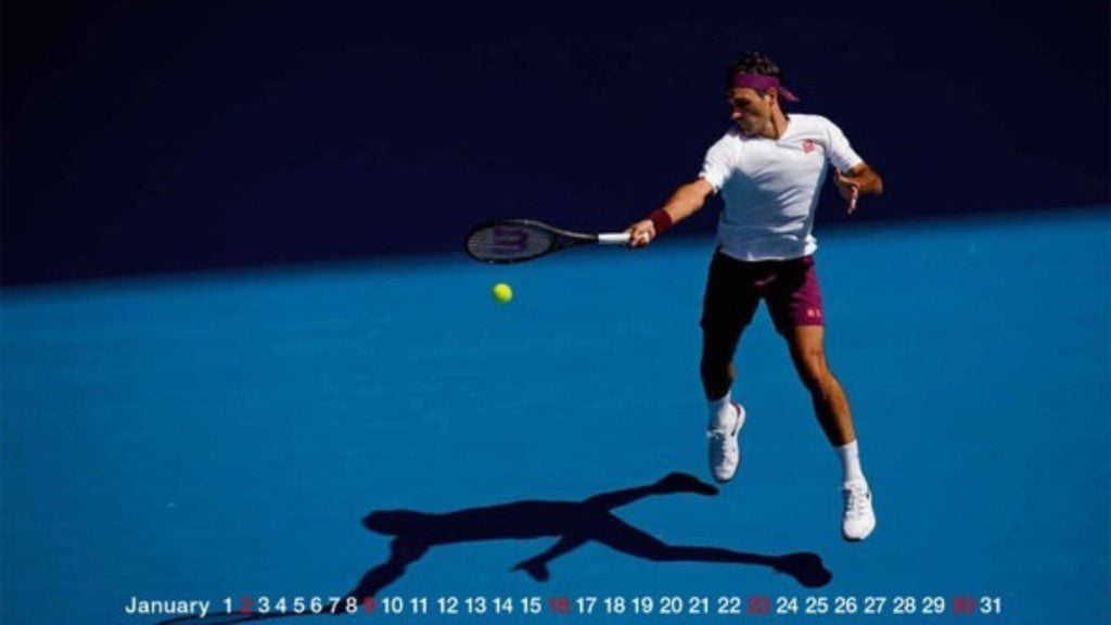 Roger Federer calendar