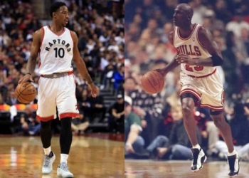 DeMar DeRozan and Michael Jordan