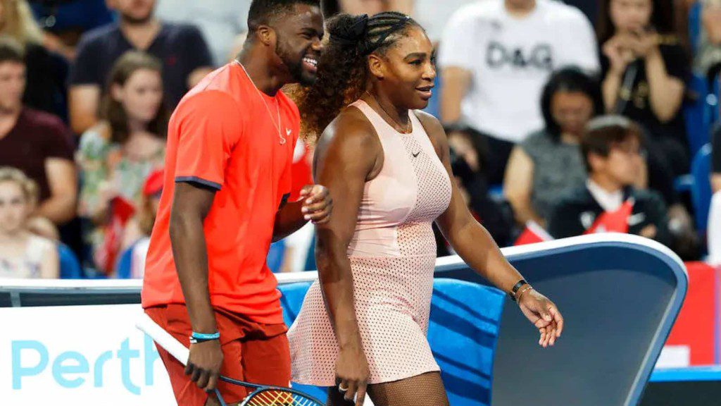 Frances Tiafoe and Serena Williams