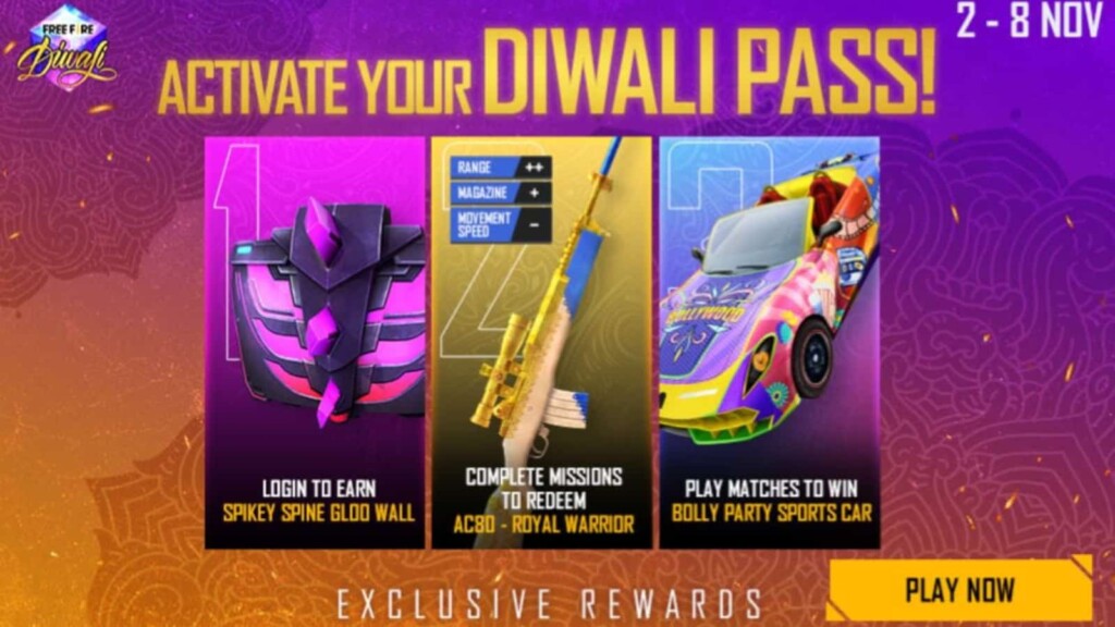 Free Fire Diwali Pass