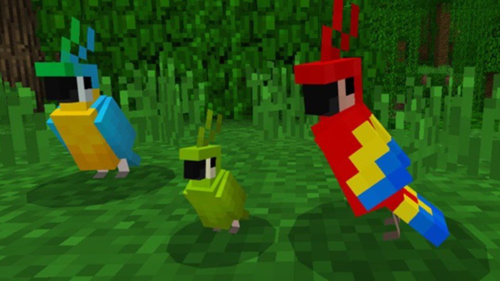 Parrots in Minecraft