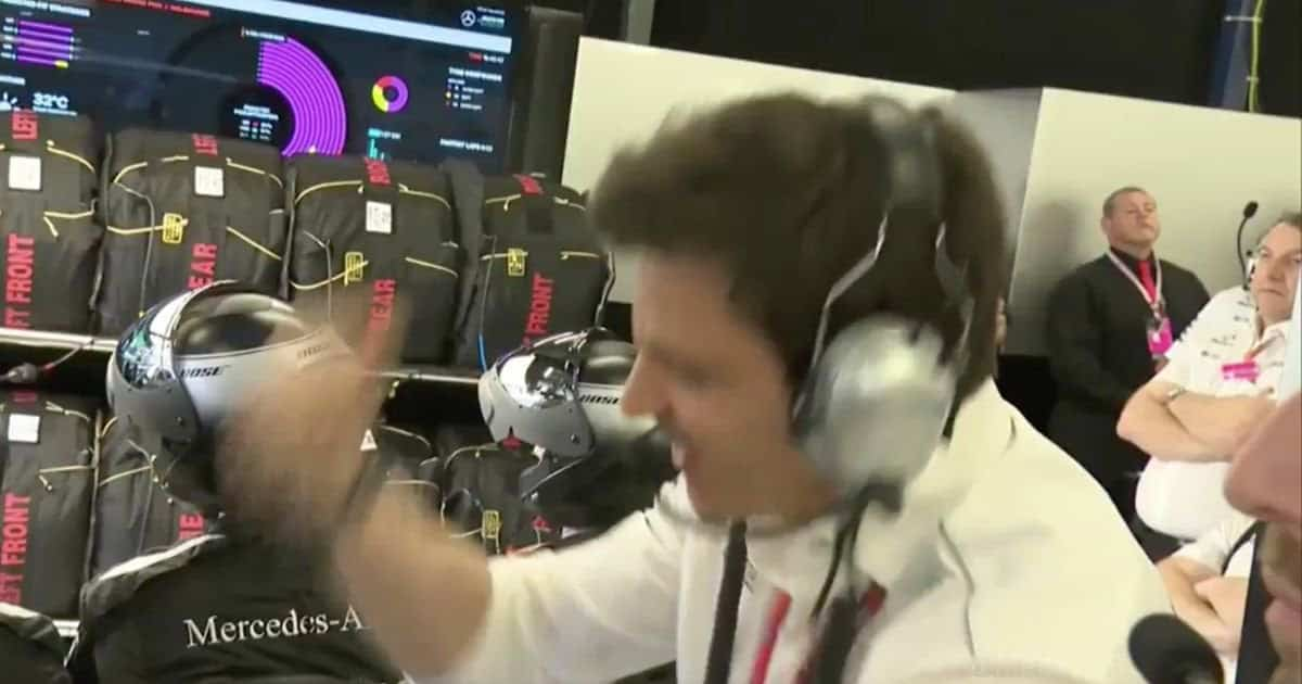 Watch: This is how Toto Wolff celebrated Hamilton’s overtake on Verstappen in Brazilian GP