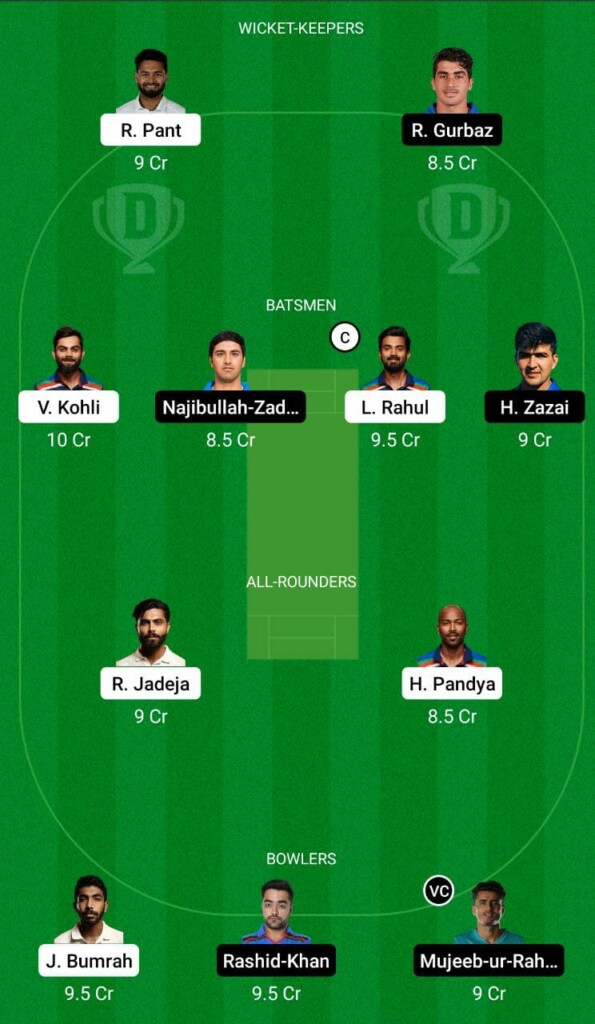 IND vs AFG Dream11