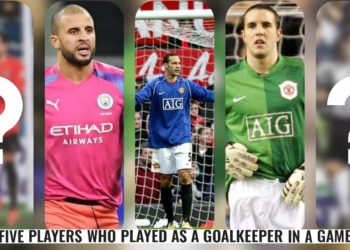 5 outfield player who played as a Goalkeeper in a game