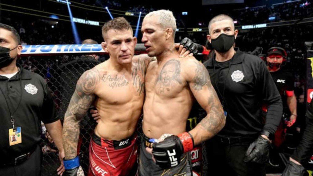 Charles Oliveira and Dustin Poirier