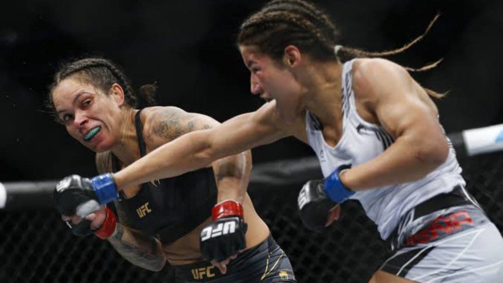 Julianna Pena and Amanda Nunes