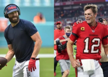 Julian Edelman and Tom Brady