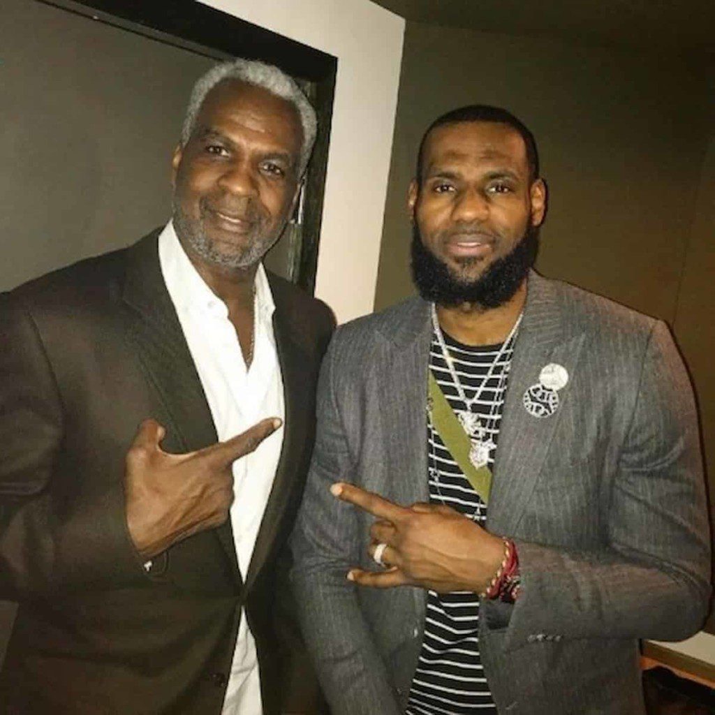 Charles Oakley and LeBron James 