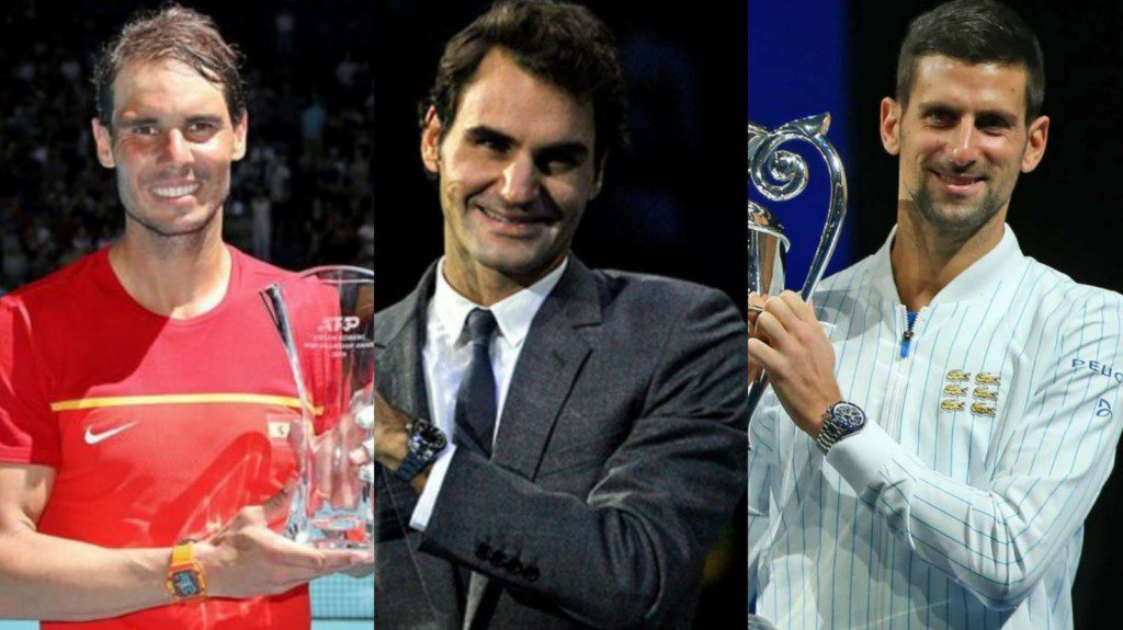 Rafael Nadal, Roger Federer and Novak Djokovic