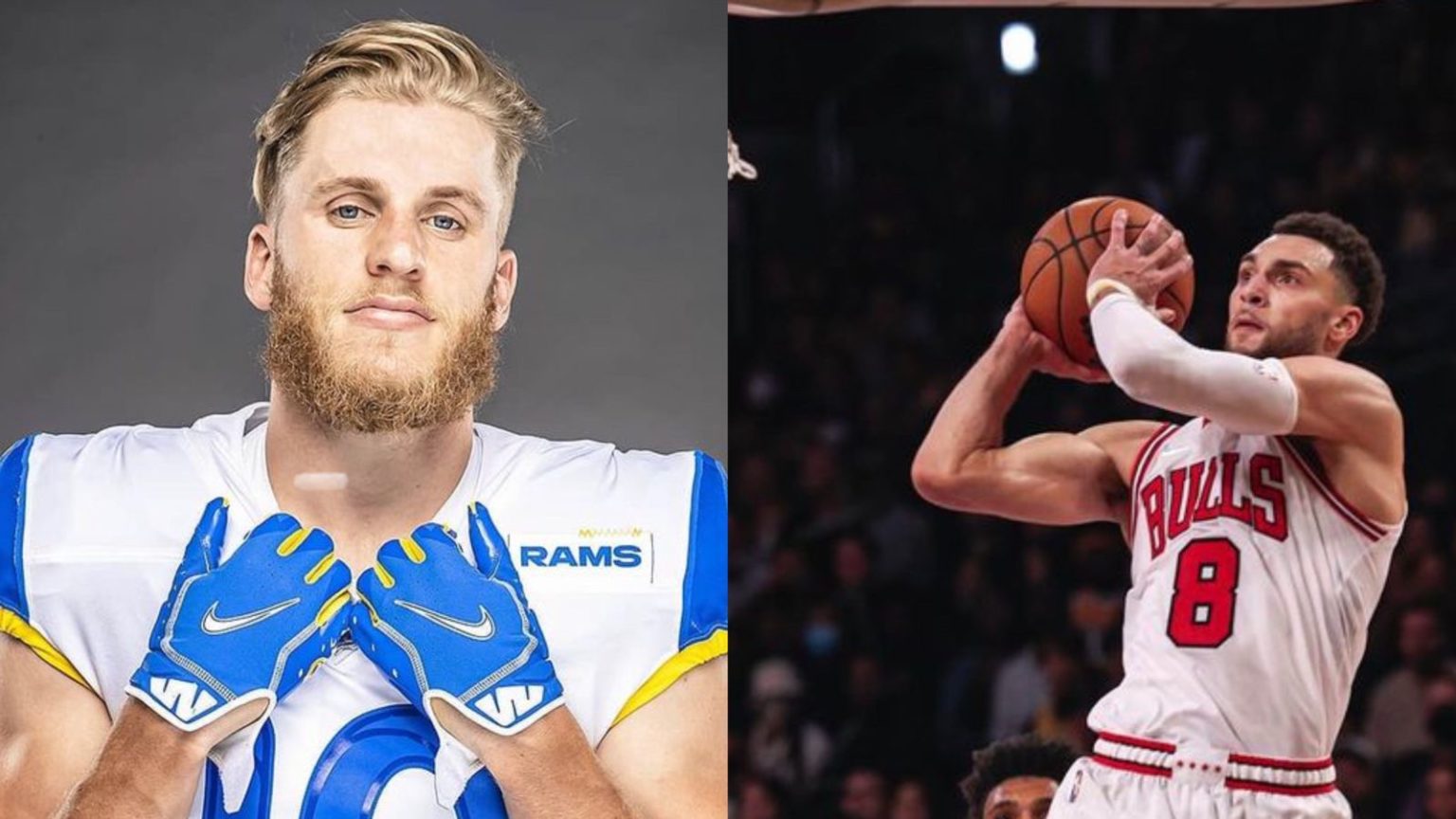 LA Rams star WR Cooper Kupp once dominated Chicago Bulls star SG Zach