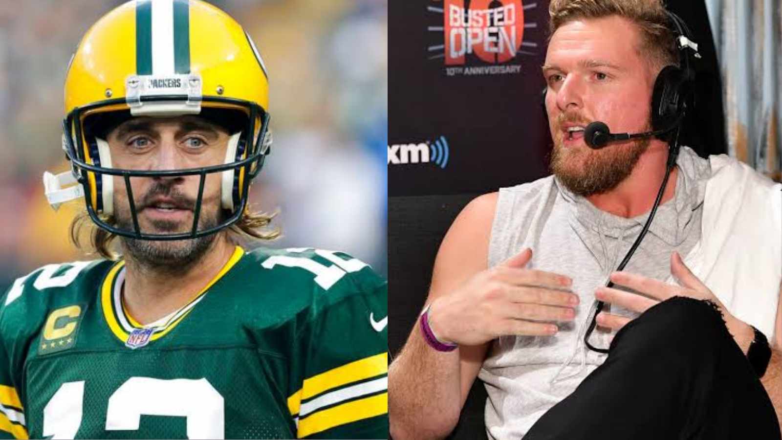 Aaron Rodgers and Pat McAfee