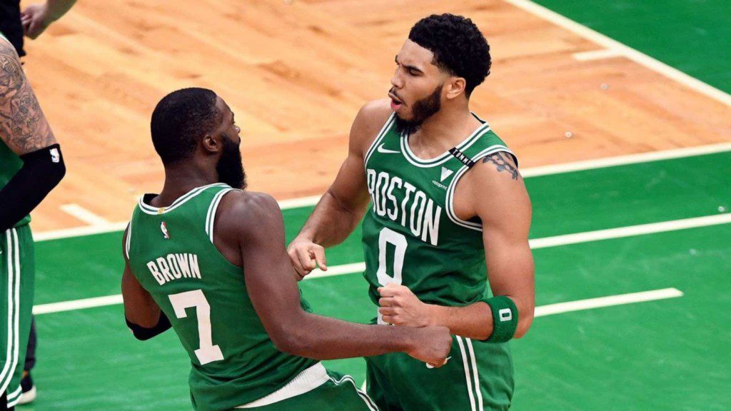 Jayson Tatum and Jaylen Brown