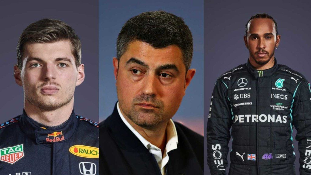 Max Verstappen Michael Masi and Lewis Hamilton