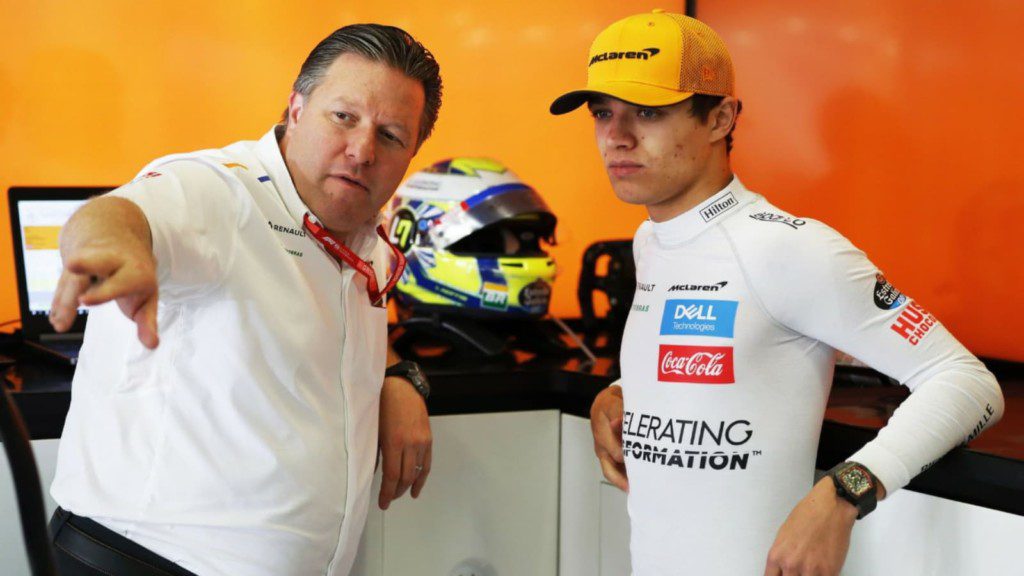 Lando Norris and Zak Brown