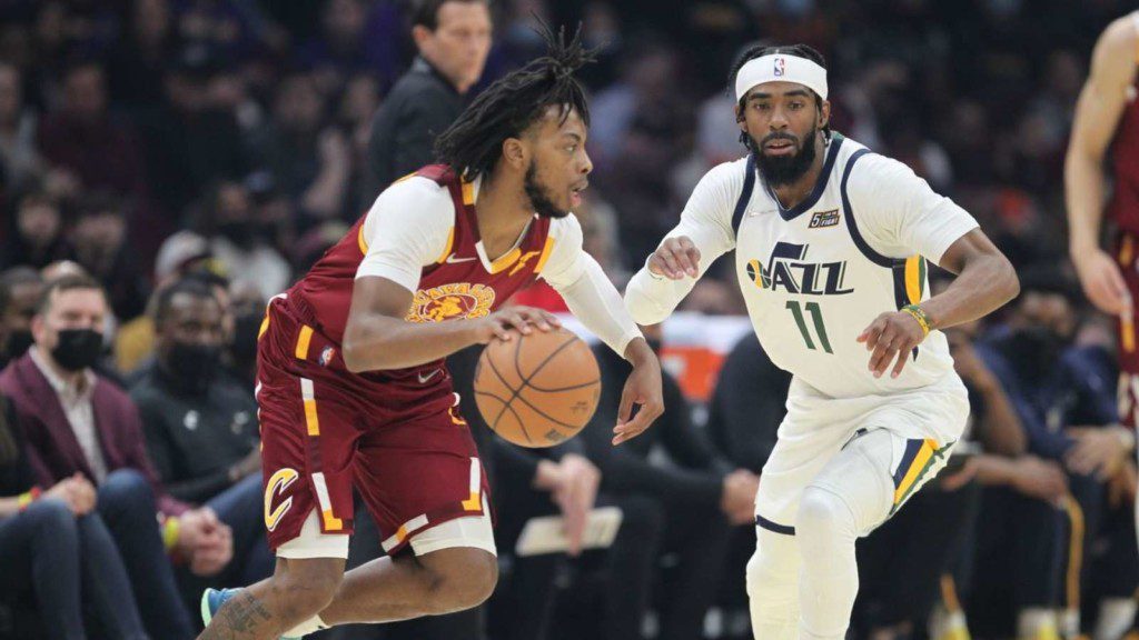 Darius Garland in action against the Utah Jazz