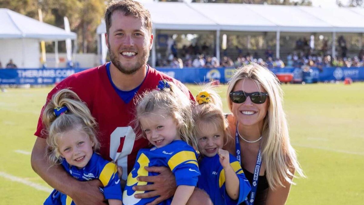 Kelly and Matthew Stafford's family